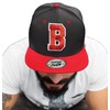 4sold ABC Letter Snapback Cap in Red Black/White with Letters
