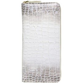 Berkut [Cowhide Embossed] Crocodile Belly Center-Taken Himalayan Style Long Wallet with Round Zipper High-Quality Unisex