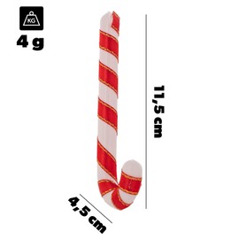 KADAX Candy Canes for Christmas Tree, Candy Cane Classic Red and White Design, Christmas Decoration, Christmas Tree Decorations, Christmas Tree Decorations (Pack of 12)