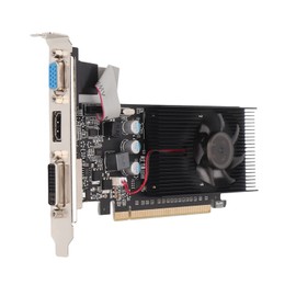 GT610 Graphics Card, 2GB 64Bit DDR3 GPU PC Graphics Card HDMI DVI VGA PCIe 2.0, High Speed 1 Phase Power Supply Video Graphics Card with Cooling