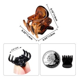 60 Pcs Mini Hair Claw Clips for Girls and Women, Durable Plastic, Tiny Jaw Clips,Strong Grip Multifunction Clamp Clips，Non Slip Stays In Place Without Pulling or Snagging,Daily Styling, (3 Colors)