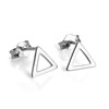 Sterling Silver Open Triangle Stud Earrings