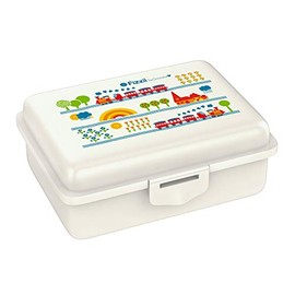 Fizzii byGraziela Railway Lunch Box with Fruit / Vegetable Compartment, Non-Toxic, Dishwasher Safe