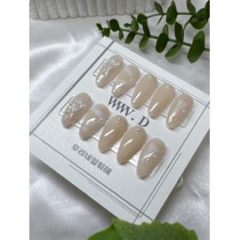 Cream drape, handmade gel nails What do we do with our nails - Ballerina / 크림 드레이프,수제 젤네일 우리네일뭐해 - 발레리나