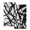 Black and White Hand Towels - Black Abstract Art Line Kitchen Towels Modern Black White Minimalist Neutral Towels Set of 2 Decorative Bath Towels for Bathroom Kitchen Gym 14 x 28 Inch