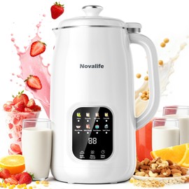 8 in 1 Nut Milk Maker Machine, 40oz Soy Milk Maker Blender, Homemade Soy Milk, Oat Milk, Almond Milk, Juice, Plant Based and Non Dairy Beverages, 12H 