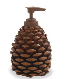 Park Designs Pinecone Hand Soap Dispenser for Bathroom | Nature Decor | Rustic Hand Soap Pump | Refillable Body Lotion & Shampoo Container | Kitchen Dish Soap Dispenser