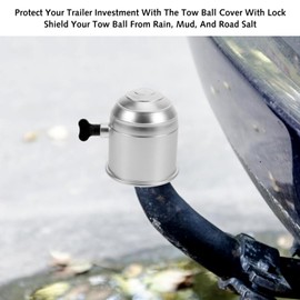 Ezranova Tow Ball, Towing Bar Ball Covers, Trailer Hook Ball, Hitch Caravans Towball Protector, Towing Socket, Auto Tow Bar Ball Cap For Car, Truck ，Caravan，Trailer, RV (black)