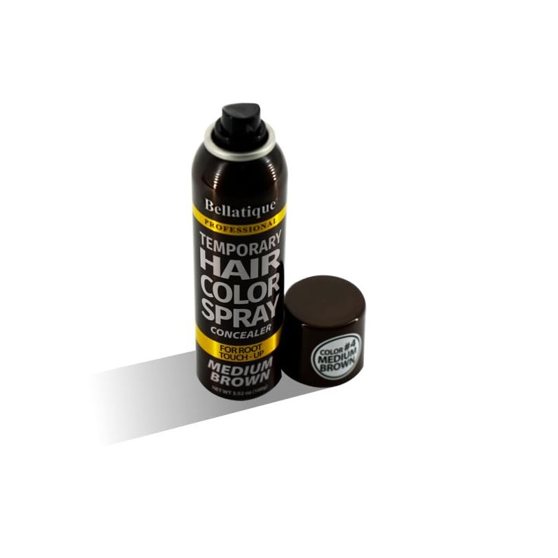 Bellatique Temporary Hair Color Spray Concealer - Dark Brown. For