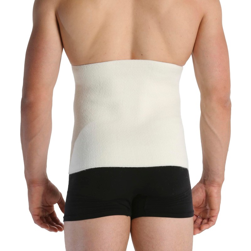 Easy8 - (White, XL Abdominal Belt, Kidney Warmer, Wool Abdominal