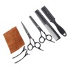 8pcs Haircut Scissors Comb Clip Bangs Thinning Combs Stainless Steel