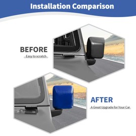 RT-TCZ for Jeep JL Side Mirror Cover Trim Blue for Jeep Wrangler JL JLU Gladiator JT 2018-2024 Blue Exterior Accessories 2pcs