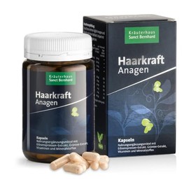 Sanct Bernhard Haarkraft Anagen-Kapseln | 180 Kapseln | Mit Erbsensprossen-Extrakt, Grüntee-Extrakt, Vitaminen & Mineralstoffen | Vegan | Für volles, kräftiges & gepflegtes Haar | Made in Germany