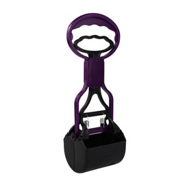 Andiker Pooper Scooper for Pets, Portable Pet Waste Scooper, Dog Jaw Scoop with Long Handle for Pet Waste Pick Up (Purple)