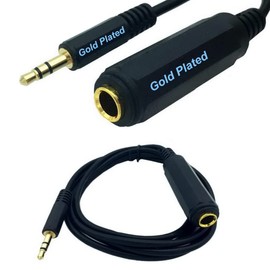 AKNPMHT Audio Converter Cable 6.35MM Mono Standard Plug Female to 3.5mm Stereo Mini Jack Male Home Audio Cable 1.5M