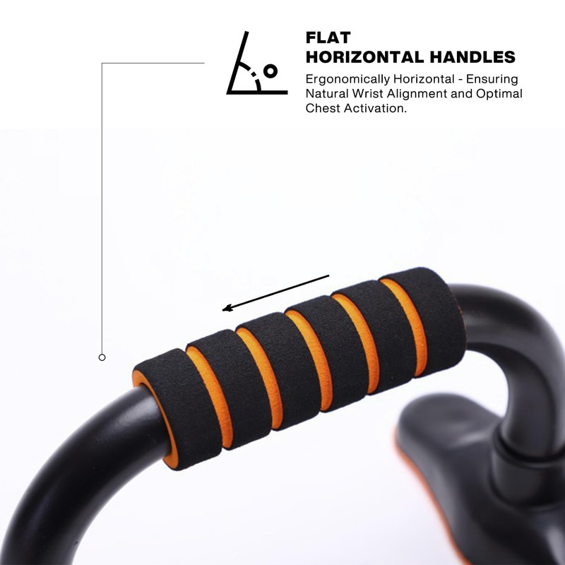 Meteor Essential Push Up Bars - Non-Slip Foam Grip Handles