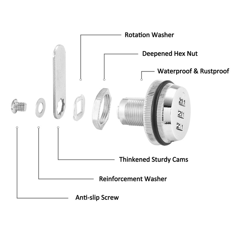 Tidorlou 4 Pack Combination Cabinet Lock, Password Coded Cabinet Lock,Combination