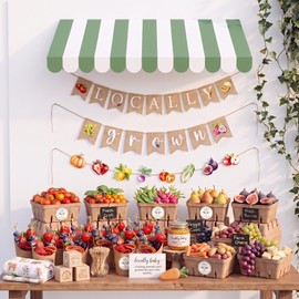 Domensi 405 Pcs Locally Grown Baby Shower Farmers Market Decorations