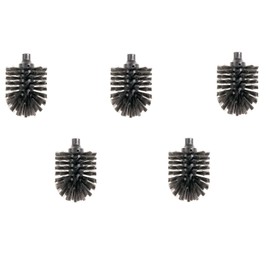HEWI Replacement Brush Head Black (Pack of 5, Diameter 81 mm, Bayonet Cap, for Lifestream, 805 Classic, 801 and 477 Series Toilet Brush Sets) 921044, Standard
