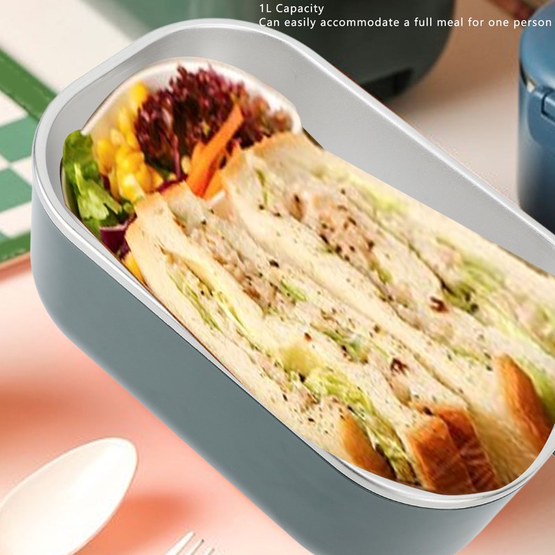 Electric Lunch Box 48W 1L Capacity Efficient Even Heating Washable