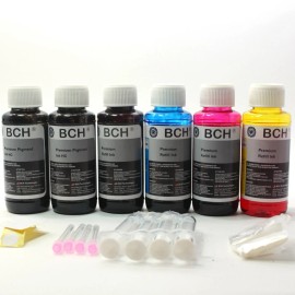 BCH Premium 600 ml Refill Ink - (2X Pigment Black + 1x Photo Black + Photo Dye CMY)