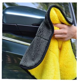 LEPLION Double Sided Car Washing Towel Water Absorption Cleaning Cloth Professional Thicken Drying Sided car wash Towel Fine Fiber Sided Thickened Absorbent Cleaning (Pack of 1, 600 GSM)