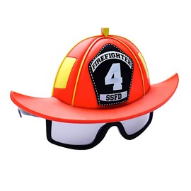 Sun-Staches Fireman Sunglasses | FireFighter Costume Accessory | UV400 | One Size Fits Most