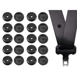 LUCKYKODOR 10 Paare Sicherheitsgurt Gurt Knopf Sicherheitsgurt Stopper Knopf Gurt Knopf für Autogurte Kunststoff Gurtstopper für Autogurte (Schwarz)