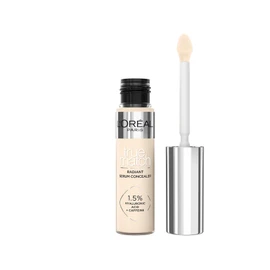 L'Oréal Paris Concealer for a Natural Radiant, Moisturising and Plumping, Face Makeup with Hyaluronic Acid and Caffeine, True Match Radiant Serum Concealer 1N, 11 ml