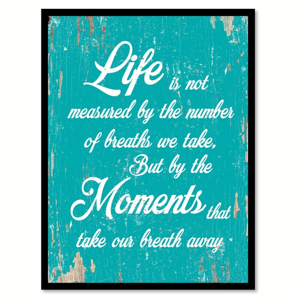 SpotColorArt Life is Not Measured Handcrafted Canvas Print, 7" x