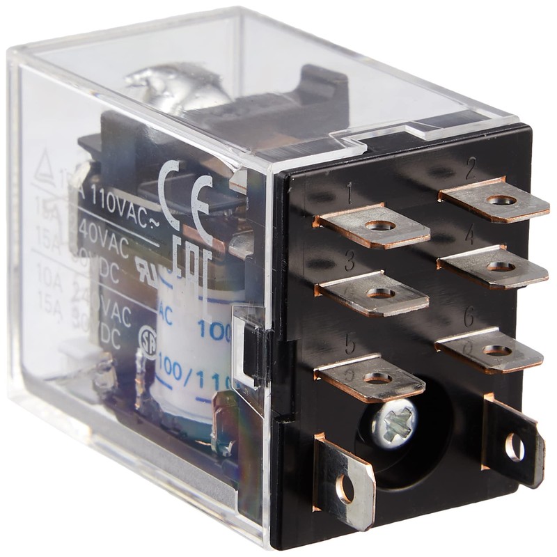 オムロン(OMRON) バイパワーリレー 動作表示灯内蔵形 シングル プラグイン端子 DC24V 15A(抵抗負荷) AC110V 15A(抵抗負荷) 出力1c(15A24V)