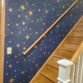 Large Star Stencil for Painting Reusable Paint Stencils for Walls Twinkle Star Wall Drawing Stencils for Painting on Wood Craft Canvas Fabric Home Decoration(Twinkle Stars)