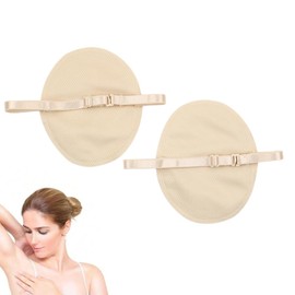 UEIOAVL 1 Paar Achselschweißabsorbierende Pads mit Riemen Achselschweißabsorbierende Pads aus Baumwolle Schweißschutz wiederverwendbar für Männer und Frauen (Hautfarbe)