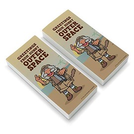 Greetings from Sunny Outer Space Uncle Travelling Matt Fraggle Rock Eraser Set of 2