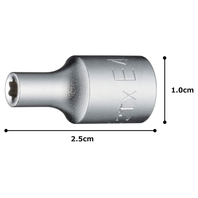 Tone 2TX-E04 E Type Torx Socket 04 1/4" Drive Angle