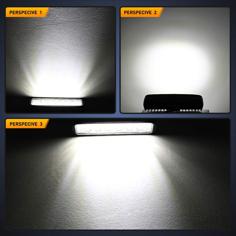 Nilight LED Light Bar 2PCS 18W 6Inch Flood LED Pods
