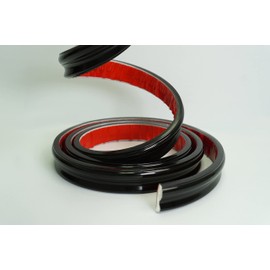 COLAMO 16.4FT Black Peel and Stick Trim Caulk Strip,Flexible Self Adhesive Moldings & Trims for Wall/Mirror/Ceiling/Window and Door Frame,Stick on Backsplash Tile Trimming,Side Body Trim