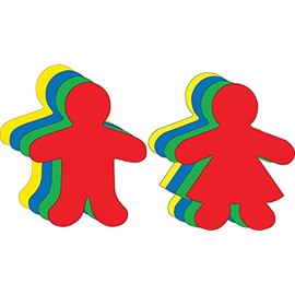 SHAPES ETC. 5.5” Kid Shape Set Assorted Color Large Creative Cut-Out Set, 62 Cut-Outs Total in a Pack for Around The World, Unity in Diversity Kids’ Craft Projects for School/Classroom