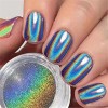 Nova Beauty Polvo Efecto Unicornio Holografico Para Uñas X 6