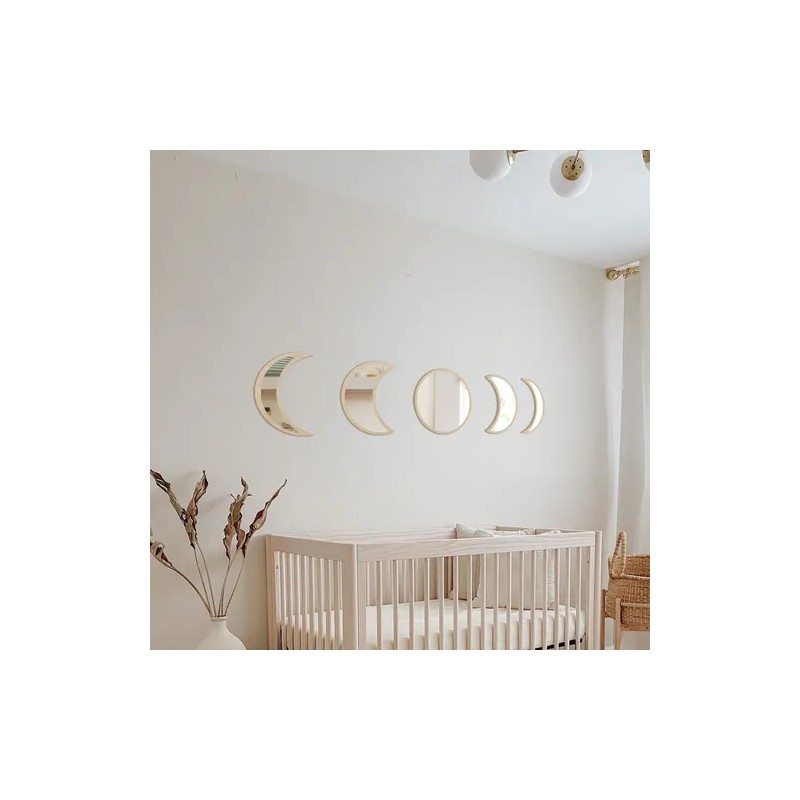 Espejo Decorativo De Madera Estilo Nrdico Luna Fase Mirro18