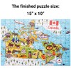 Terra Puzzles Canada Map Wooden Jigsaw Puzzle 152 Piece, 15x10