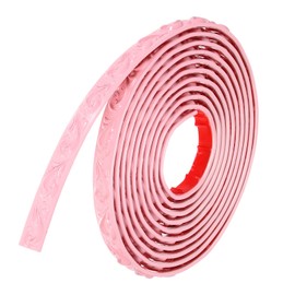 UXCell Flexible Wall Trim Molding, 16.4Ft x 0.79Inch Self Adhesive Peel and Stick Molding Wallpaper Mirror Frame Border Trim for Cabinet, Wave Pink