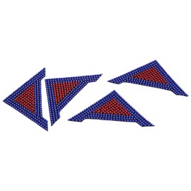 A ABSOPRO Car Door Corner Edge Guards Kit Anti-Scratch Bling Door Edge Door Corner Bumper Protector Sticker Flannel Bling Rhinestone Blue Red