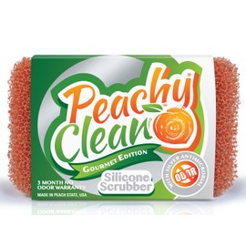 Gourmet Silicone Scrubber by Peachy Clean (Qty 1) with Fresh Peachy Fragrance