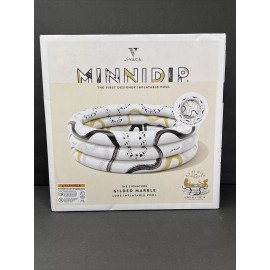 Minnidip The Signature Gilded Marble Luxe Inflatable Designer  Pool 5.5’ x 1.5’