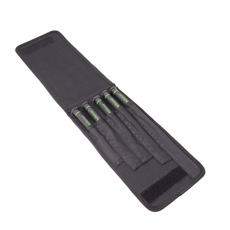 Hilmor Precision Screwdriver Set with Storage Pouch, Black & Green,