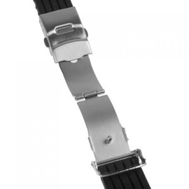 時計バンド 交換ベルトシリコーンゴム 腕時計ストラップ 防水 18mm ブラック