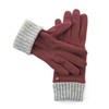 YISEVEN Women’s Winter Lambskin Suede Leather Gloves with Knit Cuffs