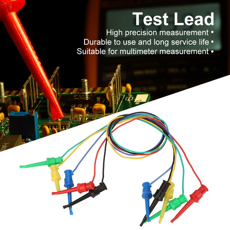 5Pcs Colorful Multimeter Electrical Test Dual SMD IC Silicone Lead