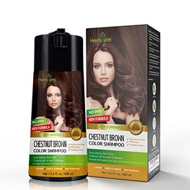 Herbishh Hair Color Shampoo for Gray Hair - Champú de color enriquecido Fórmula para teñir el cabello - Champú y acondicionador para teñir el cabello 